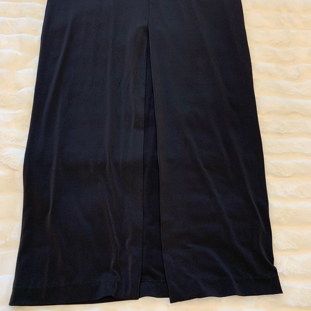 Calvin Klein Black Sleeveless Jersey Gown Size 10 - Picture 12 of 16